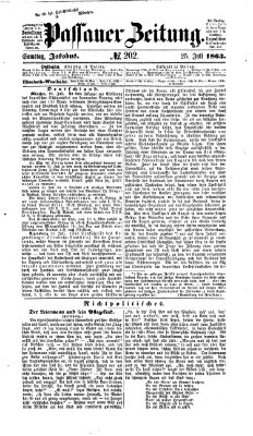 Passauer Zeitung Samstag 25. Juli 1863