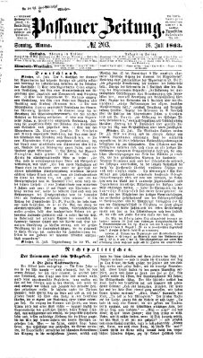 Passauer Zeitung Sonntag 26. Juli 1863