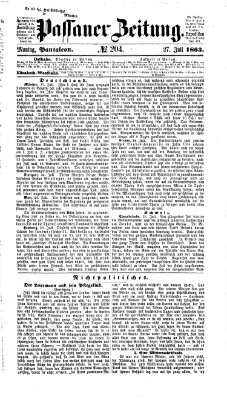 Passauer Zeitung Montag 27. Juli 1863