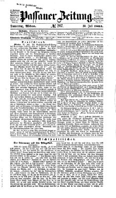 Passauer Zeitung Donnerstag 30. Juli 1863