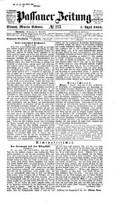 Passauer Zeitung Mittwoch 5. August 1863