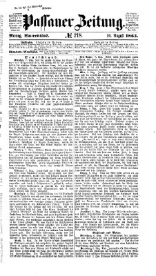 Passauer Zeitung Montag 10. August 1863