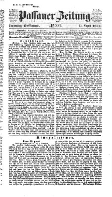 Passauer Zeitung Donnerstag 13. August 1863