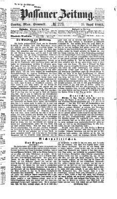 Passauer Zeitung Samstag 15. August 1863