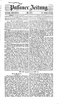 Passauer Zeitung Mittwoch 19. August 1863