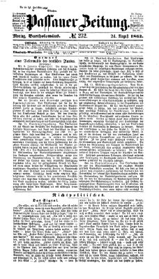 Passauer Zeitung Montag 24. August 1863