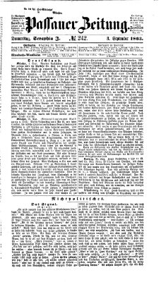 Passauer Zeitung Donnerstag 3. September 1863