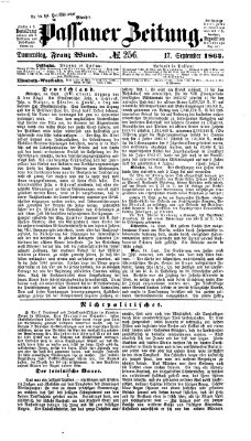 Passauer Zeitung Donnerstag 17. September 1863