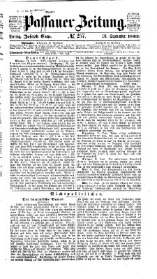 Passauer Zeitung Freitag 18. September 1863