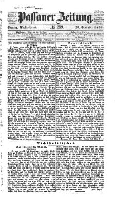 Passauer Zeitung Sonntag 20. September 1863