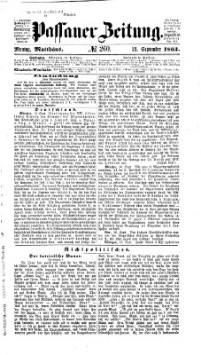 Passauer Zeitung Montag 21. September 1863