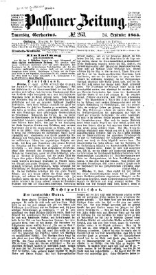 Passauer Zeitung Donnerstag 24. September 1863