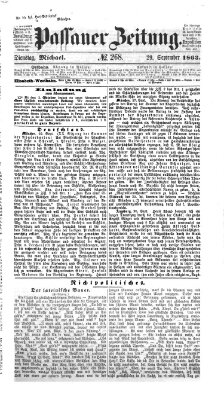 Passauer Zeitung Dienstag 29. September 1863