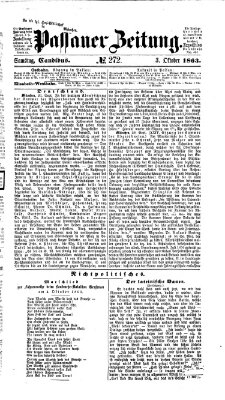 Passauer Zeitung Samstag 3. Oktober 1863