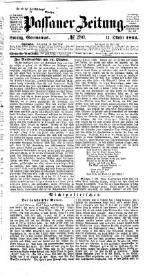 Passauer Zeitung Sonntag 11. Oktober 1863