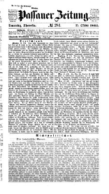 Passauer Zeitung Donnerstag 15. Oktober 1863