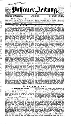 Passauer Zeitung Dienstag 20. Oktober 1863