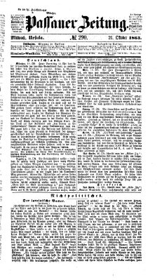 Passauer Zeitung Mittwoch 21. Oktober 1863