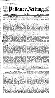 Passauer Zeitung Samstag 24. Oktober 1863