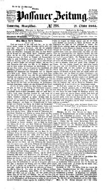 Passauer Zeitung Donnerstag 29. Oktober 1863