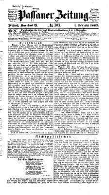 Passauer Zeitung Mittwoch 4. November 1863