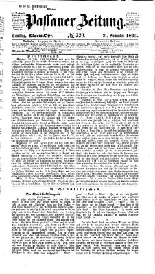 Passauer Zeitung Samstag 21. November 1863