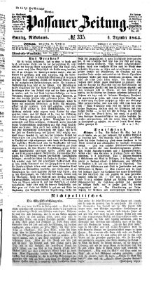 Passauer Zeitung Sonntag 6. Dezember 1863