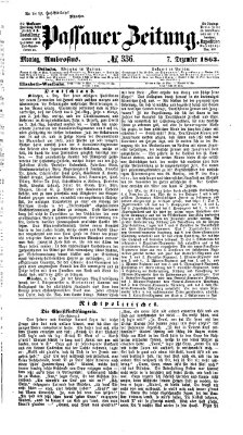 Passauer Zeitung Montag 7. Dezember 1863