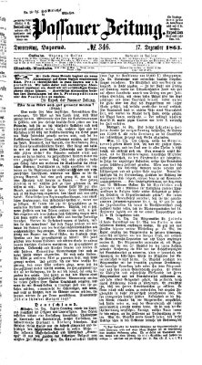 Passauer Zeitung Donnerstag 17. Dezember 1863