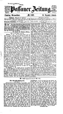 Passauer Zeitung Samstag 19. Dezember 1863