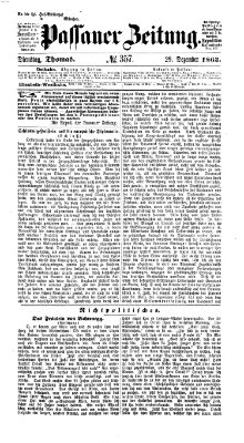 Passauer Zeitung Dienstag 29. Dezember 1863