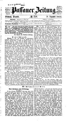 Passauer Zeitung Mittwoch 30. Dezember 1863