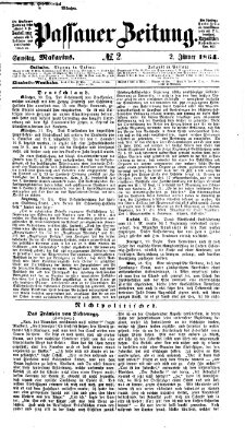 Passauer Zeitung Samstag 2. Januar 1864