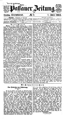 Passauer Zeitung Dienstag 5. Januar 1864