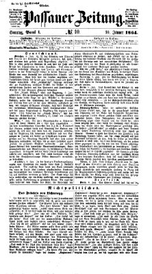 Passauer Zeitung Sonntag 10. Januar 1864