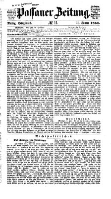 Passauer Zeitung Montag 11. Januar 1864