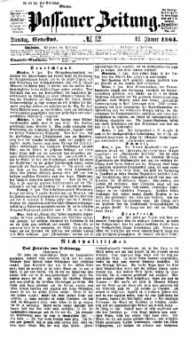 Passauer Zeitung Dienstag 12. Januar 1864