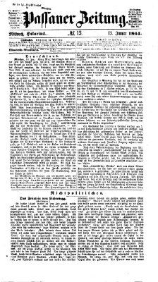 Passauer Zeitung Mittwoch 13. Januar 1864