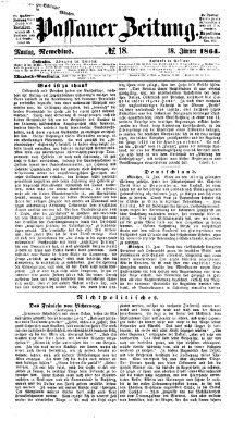 Passauer Zeitung Montag 18. Januar 1864