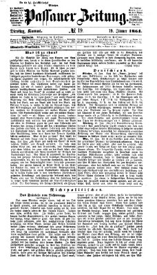 Passauer Zeitung Dienstag 19. Januar 1864