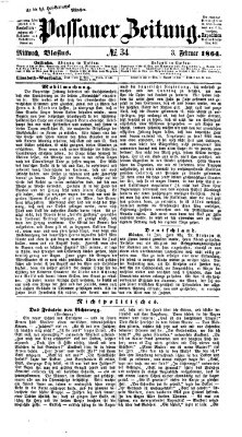 Passauer Zeitung Mittwoch 3. Februar 1864