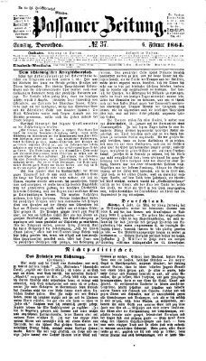 Passauer Zeitung Samstag 6. Februar 1864