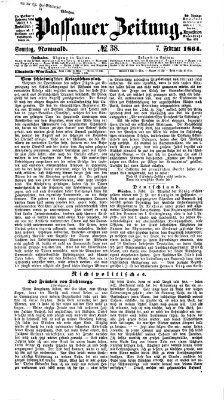 Passauer Zeitung Sonntag 7. Februar 1864