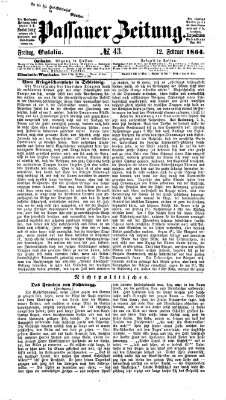 Passauer Zeitung Freitag 12. Februar 1864