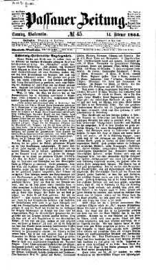 Passauer Zeitung Sonntag 14. Februar 1864