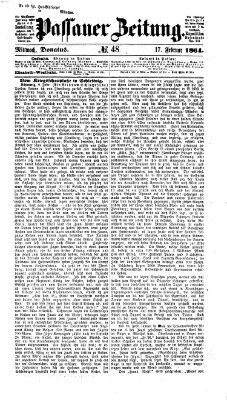 Passauer Zeitung Mittwoch 17. Februar 1864