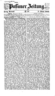 Passauer Zeitung Freitag 19. Februar 1864