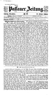 Passauer Zeitung Sonntag 28. Februar 1864