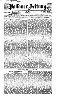 Passauer Zeitung Donnerstag 3. März 1864