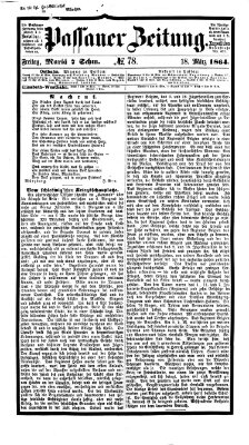 Passauer Zeitung Freitag 18. März 1864